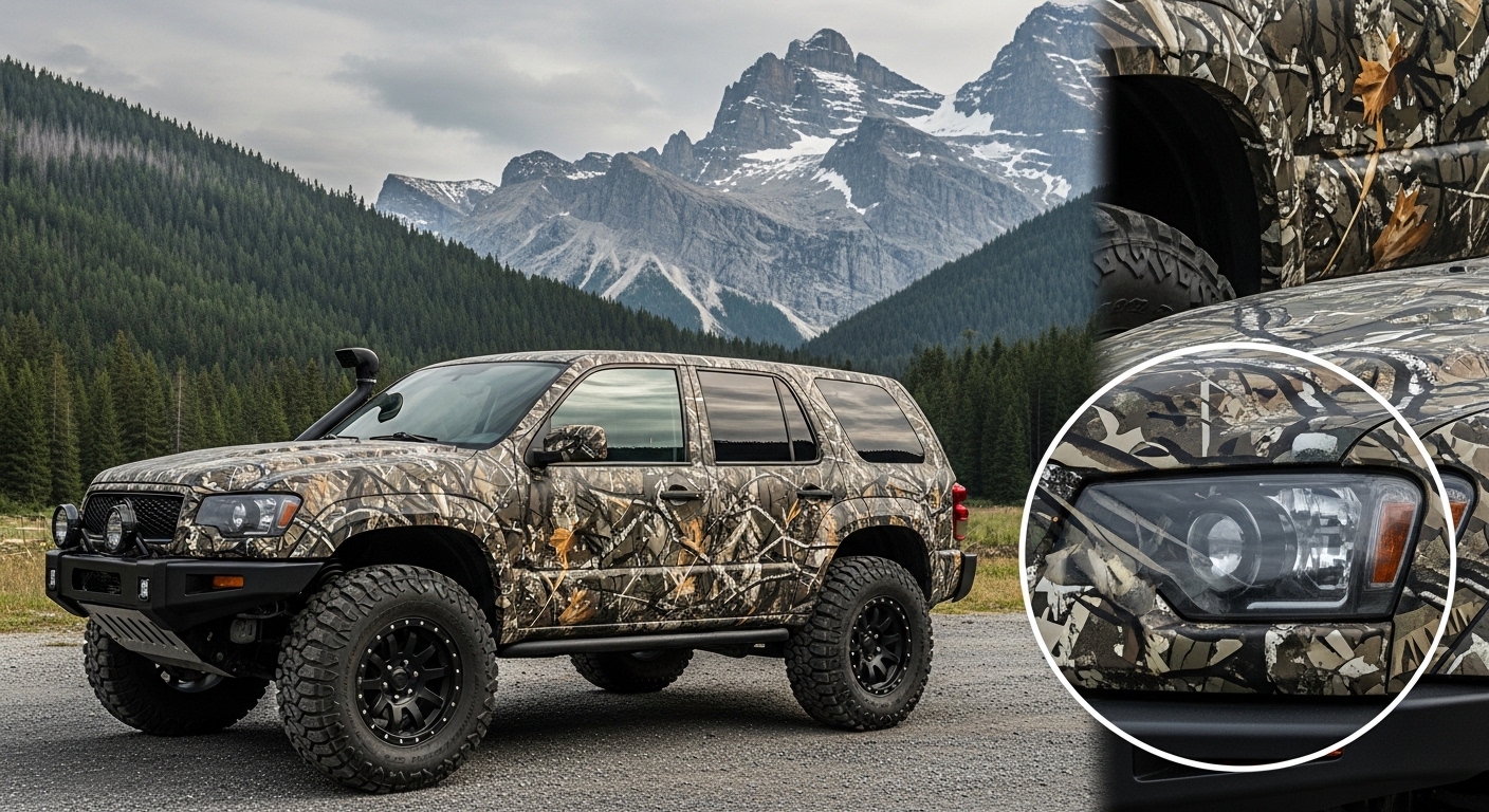 sekrety innovatsionnogo kamuflyazhnogo avtovinila dlya ekstremal nogo tyuninga