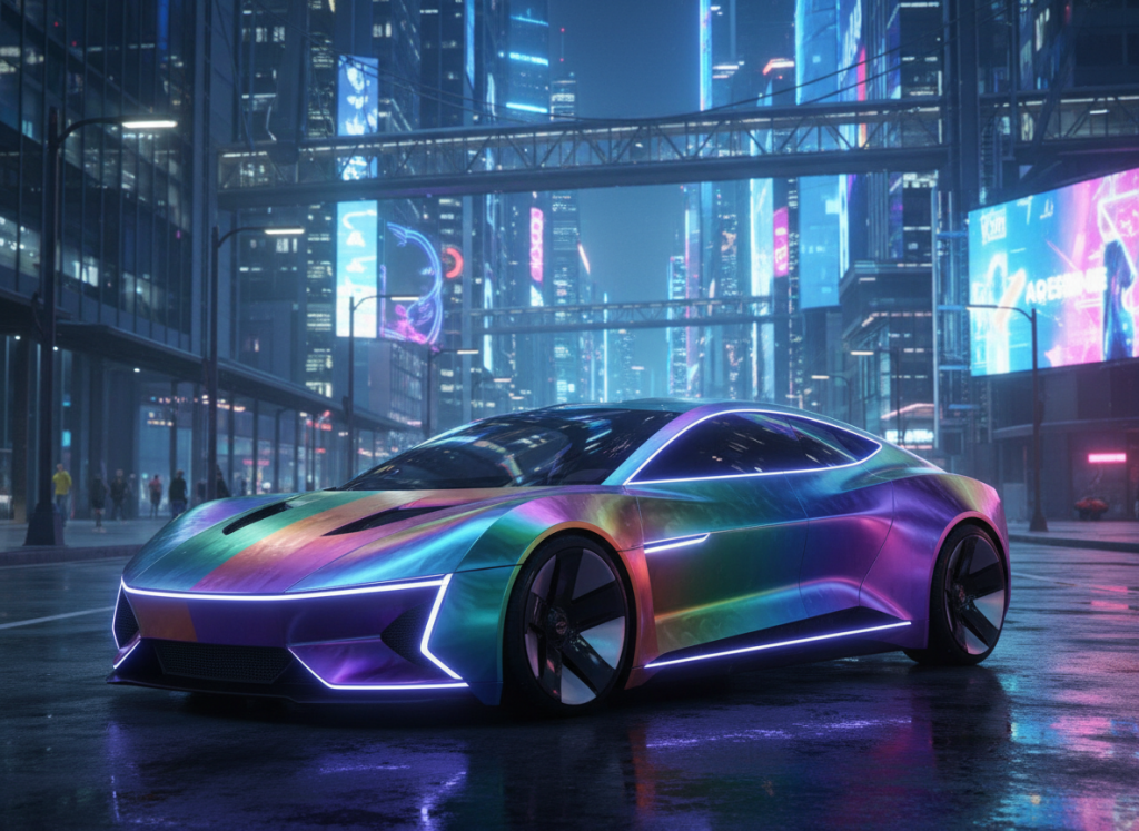 interaktivnyy avtovinil tehnologiya menyayuschegosya tsveta v real nom vremeni