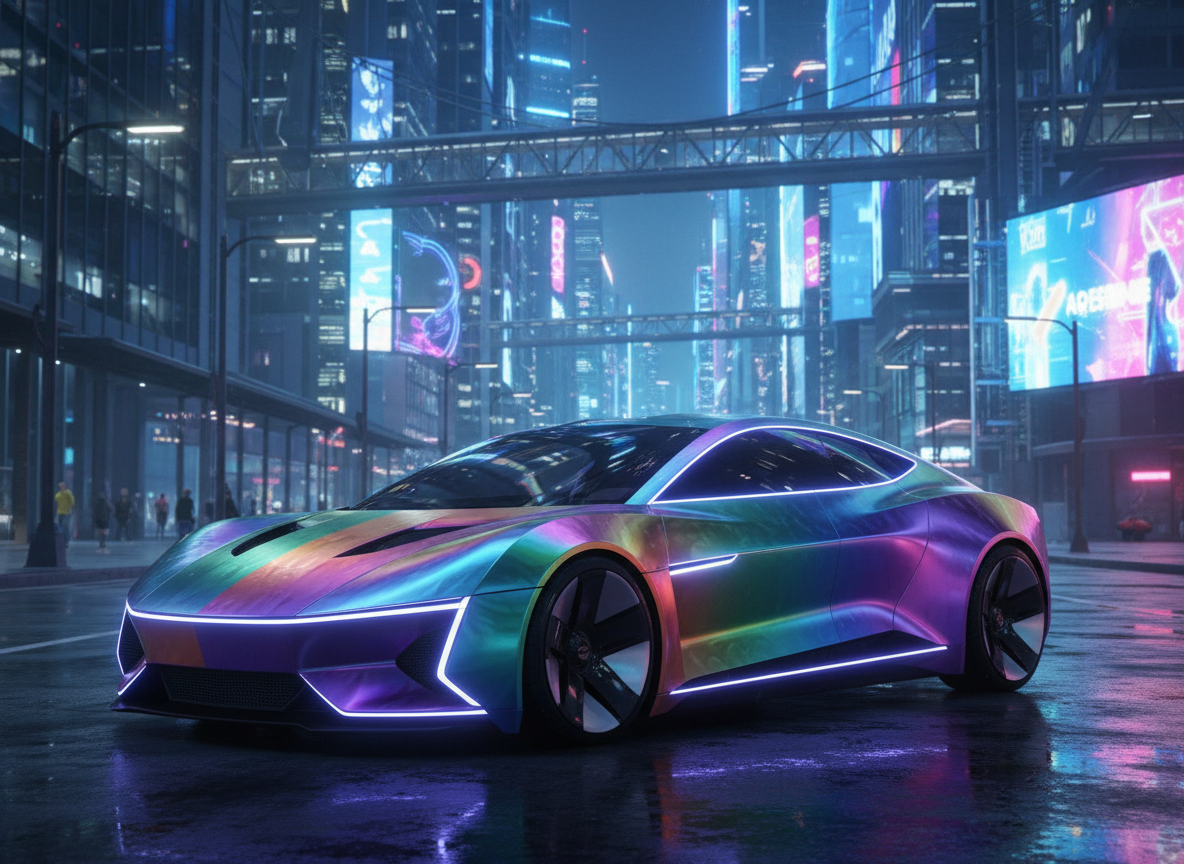 interaktivnyy avtovinil tehnologiya menyayuschegosya tsveta v real nom vremeni